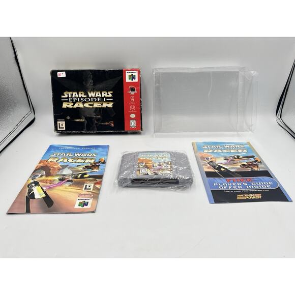 Nintendo 64 - Star Wars Episode 1: Racer w/ Insert & Protector - Complete/CIB - Picture 1 of 16